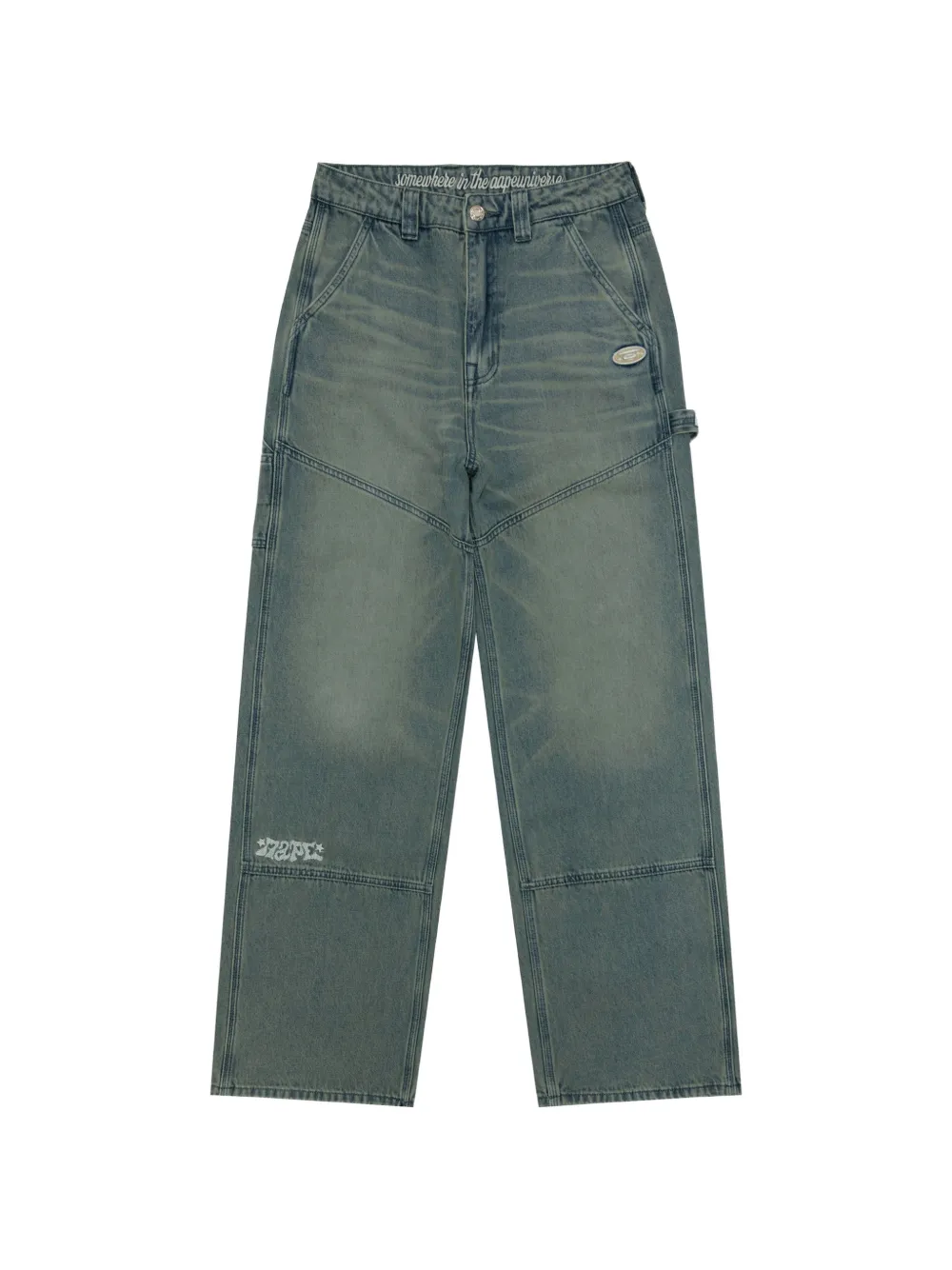 AAPE BY *A BATHING APE® patched trousers - Blu