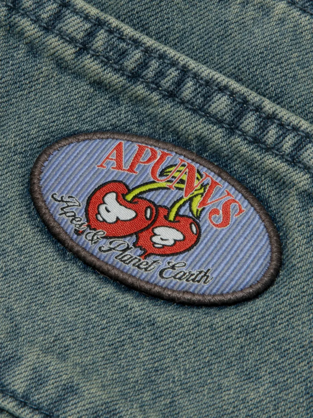 AAPE BY *A BATHING APE Broek met patches Blauw