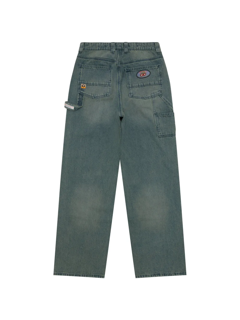 AAPE BY *A BATHING APE Broek met patches Blauw