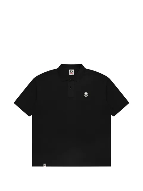 AAPE BY *A BATHING APE® Moonface logo-plaque polo shirt