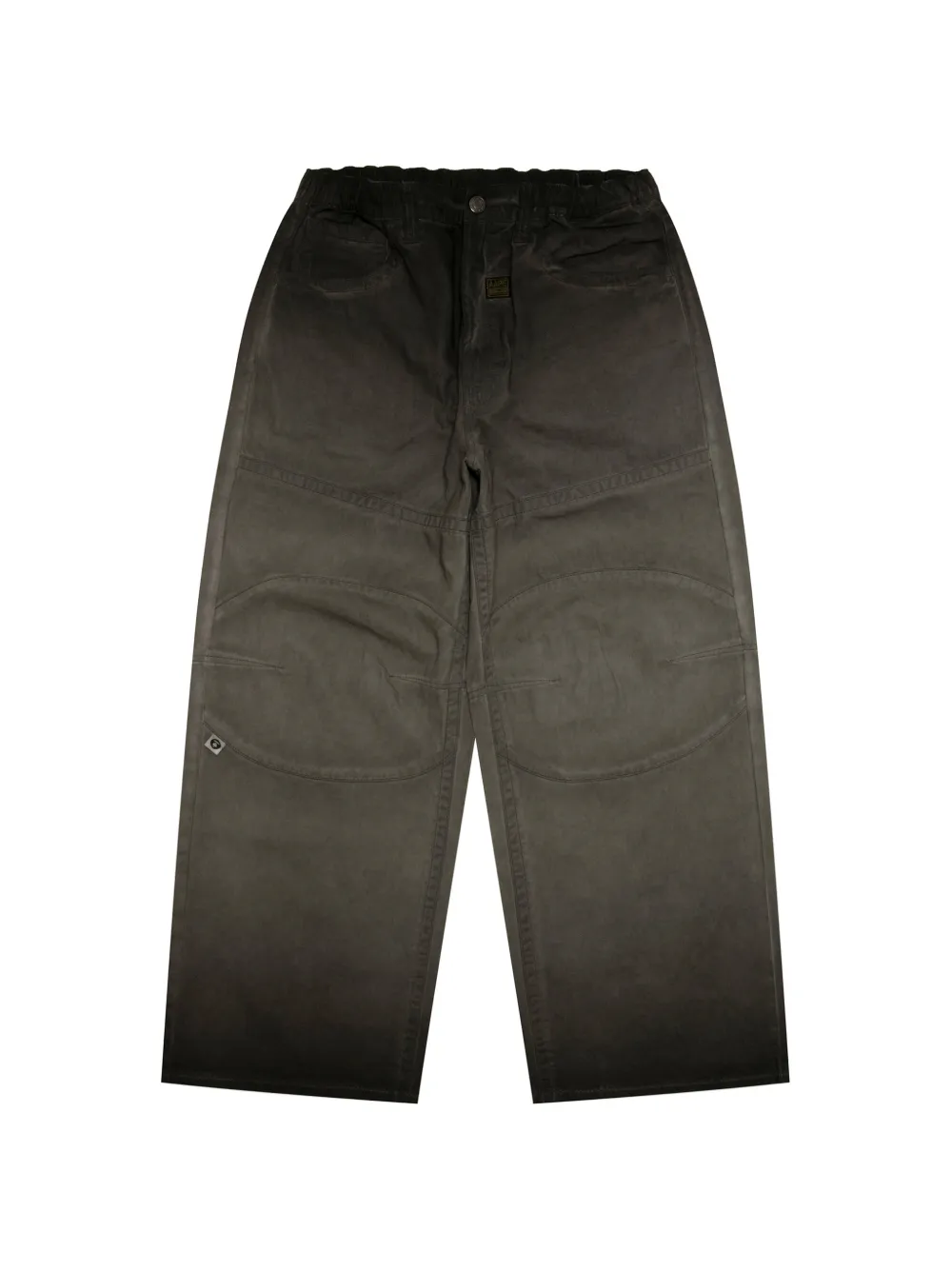 AAPE BY *A BATHING APE® logo-appliqué wide-leg trousers - Grigio