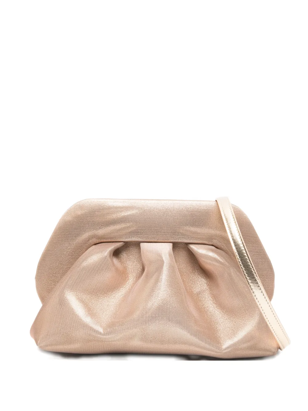 Themoirè medium ruched beach bag - Oro