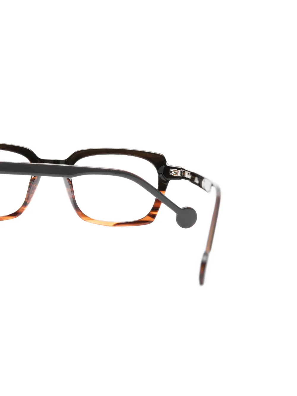  L.a. Eyeworks Striped Square-frame Glasses - Grey 