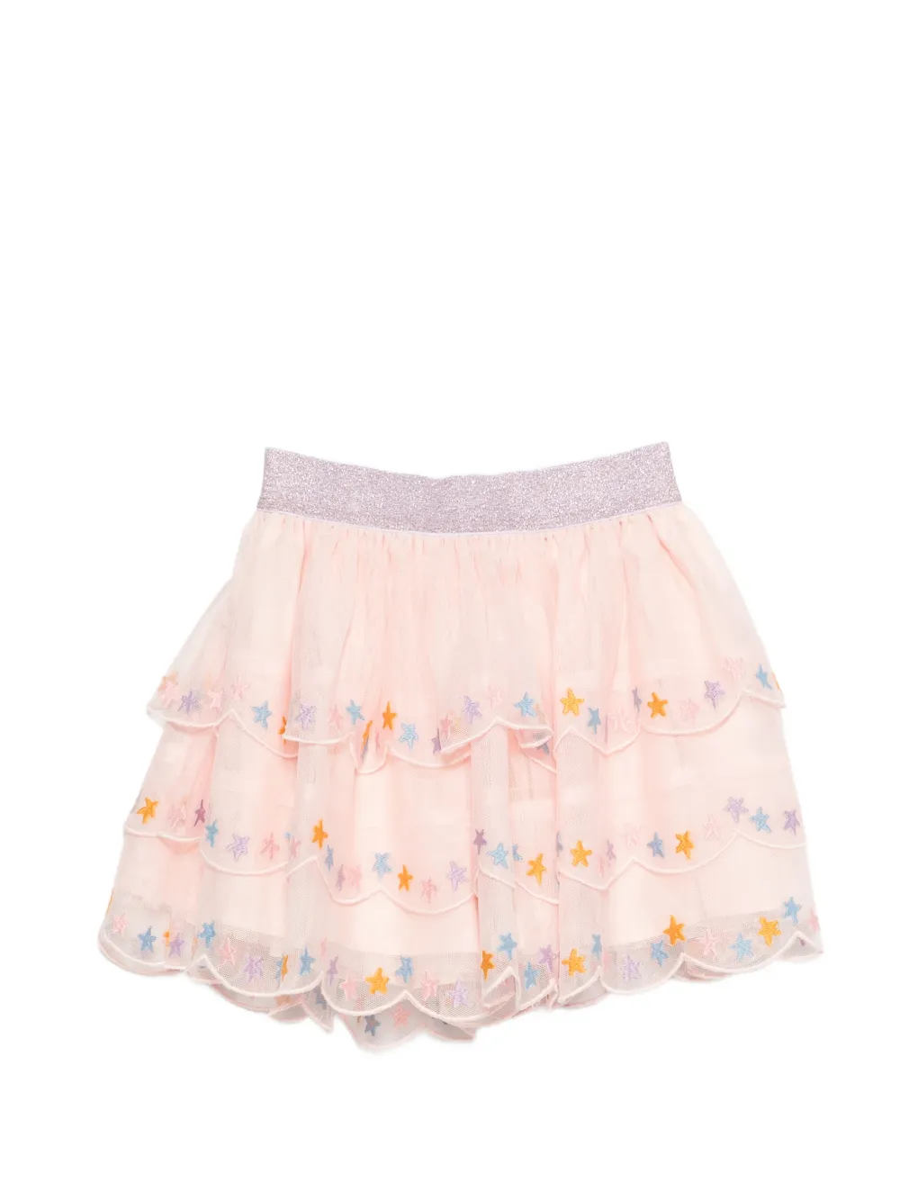 Stella McCartney Kids Gelaagde tutu met geborduurde ster Roze