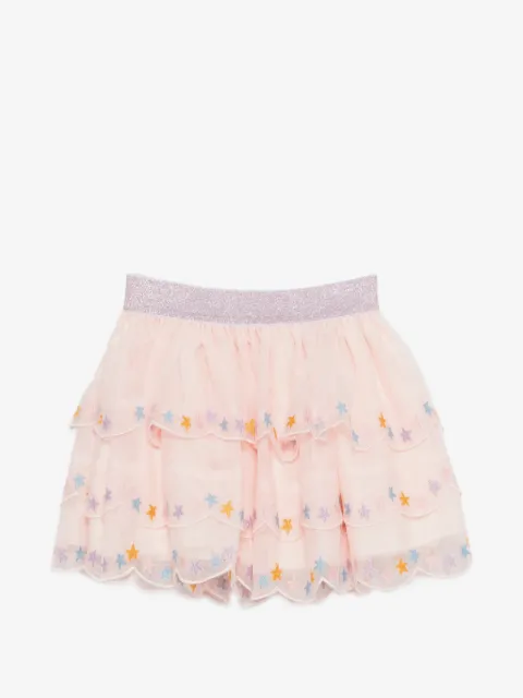 Stella McCartney Kids tiered star-embroidered tutu skirt