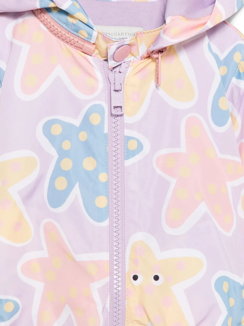 Starfish-Print Hooded Jacket