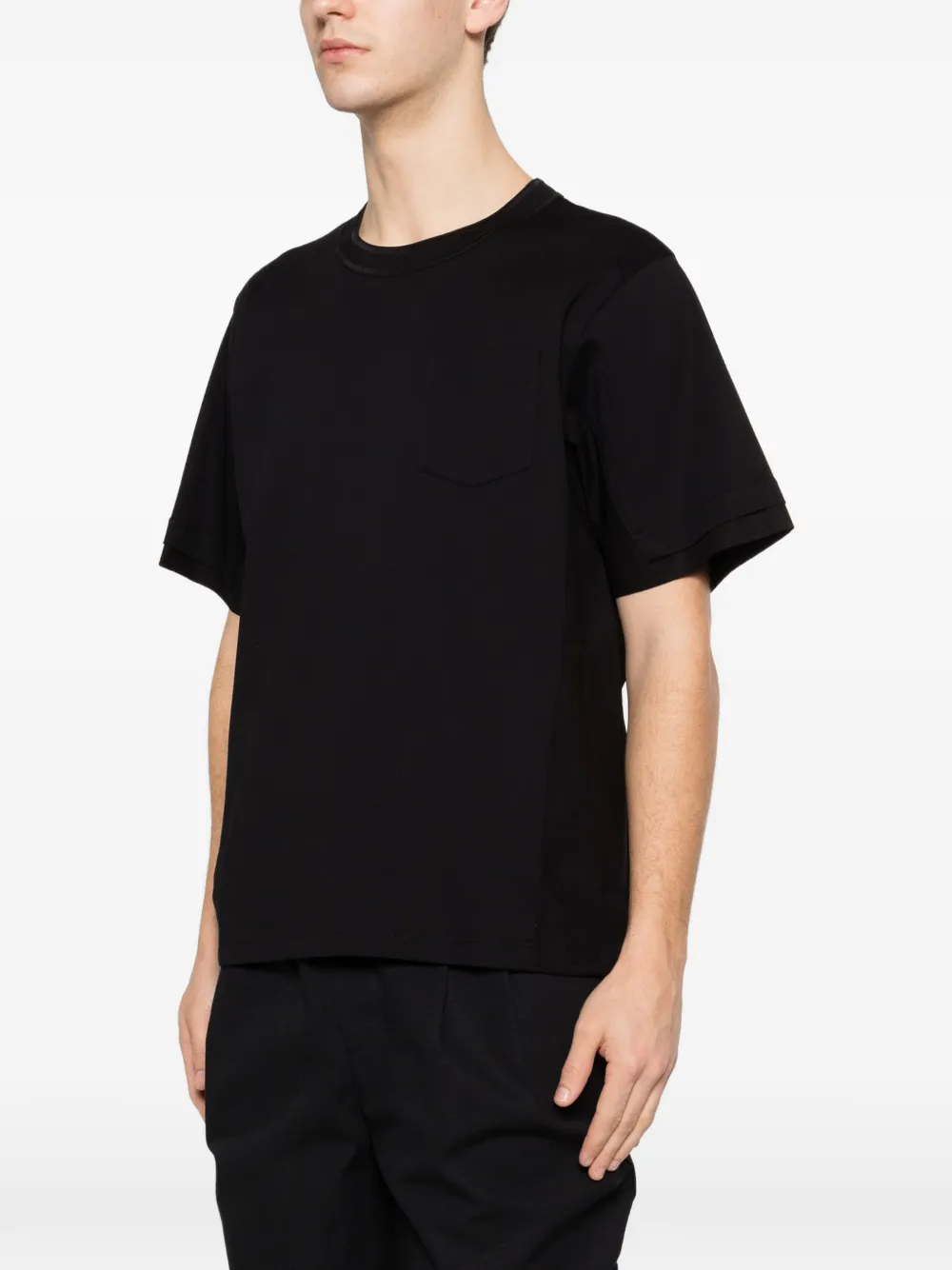 sacai T-shirt met zak Zwart