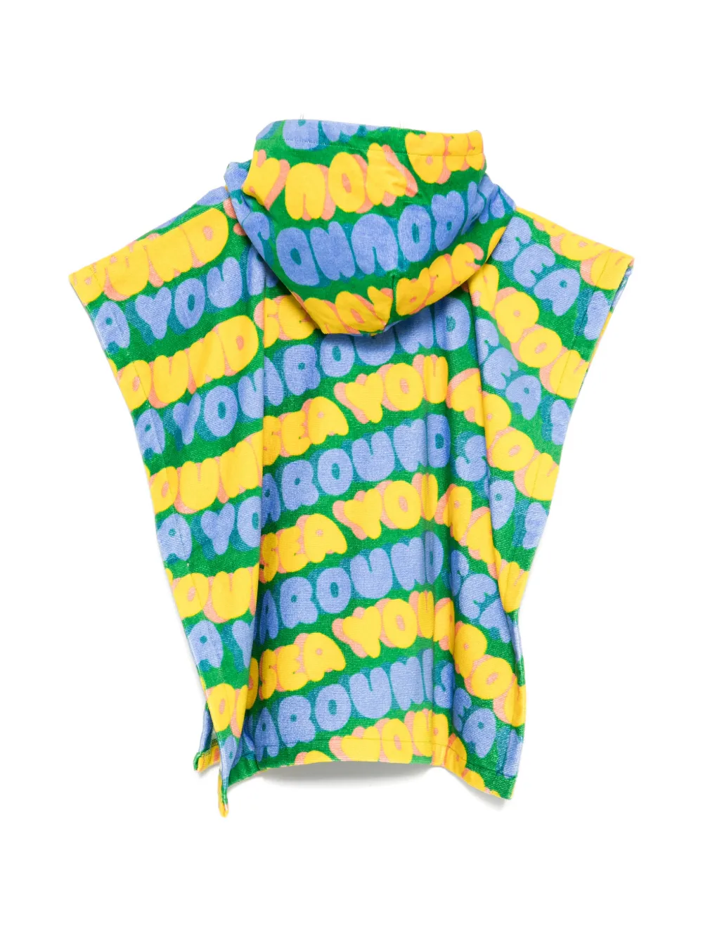 Hooded Graphic Towel Poncho