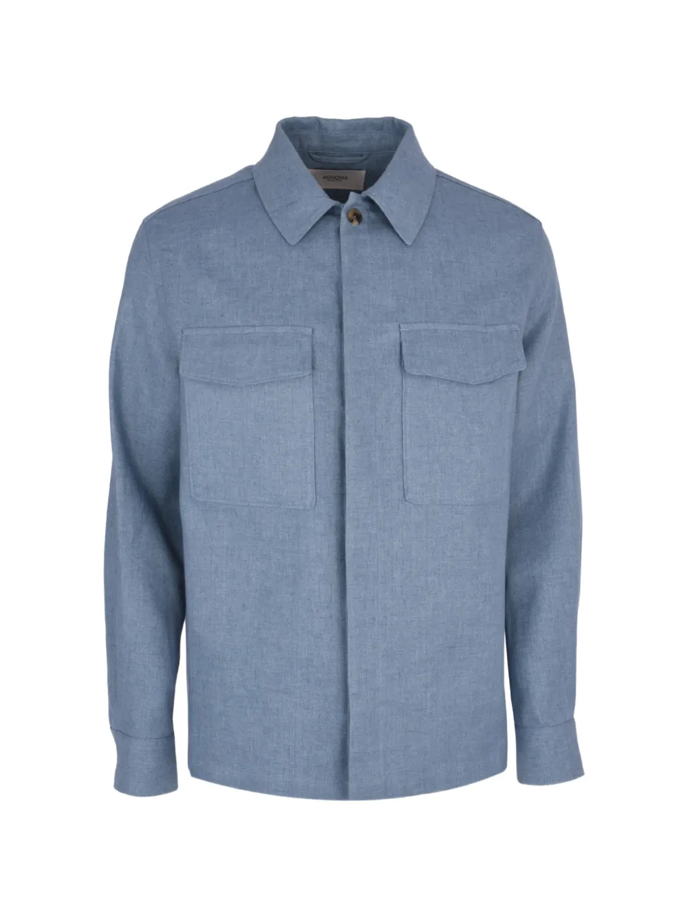 Agnona pocket bonded overshirt - Blu