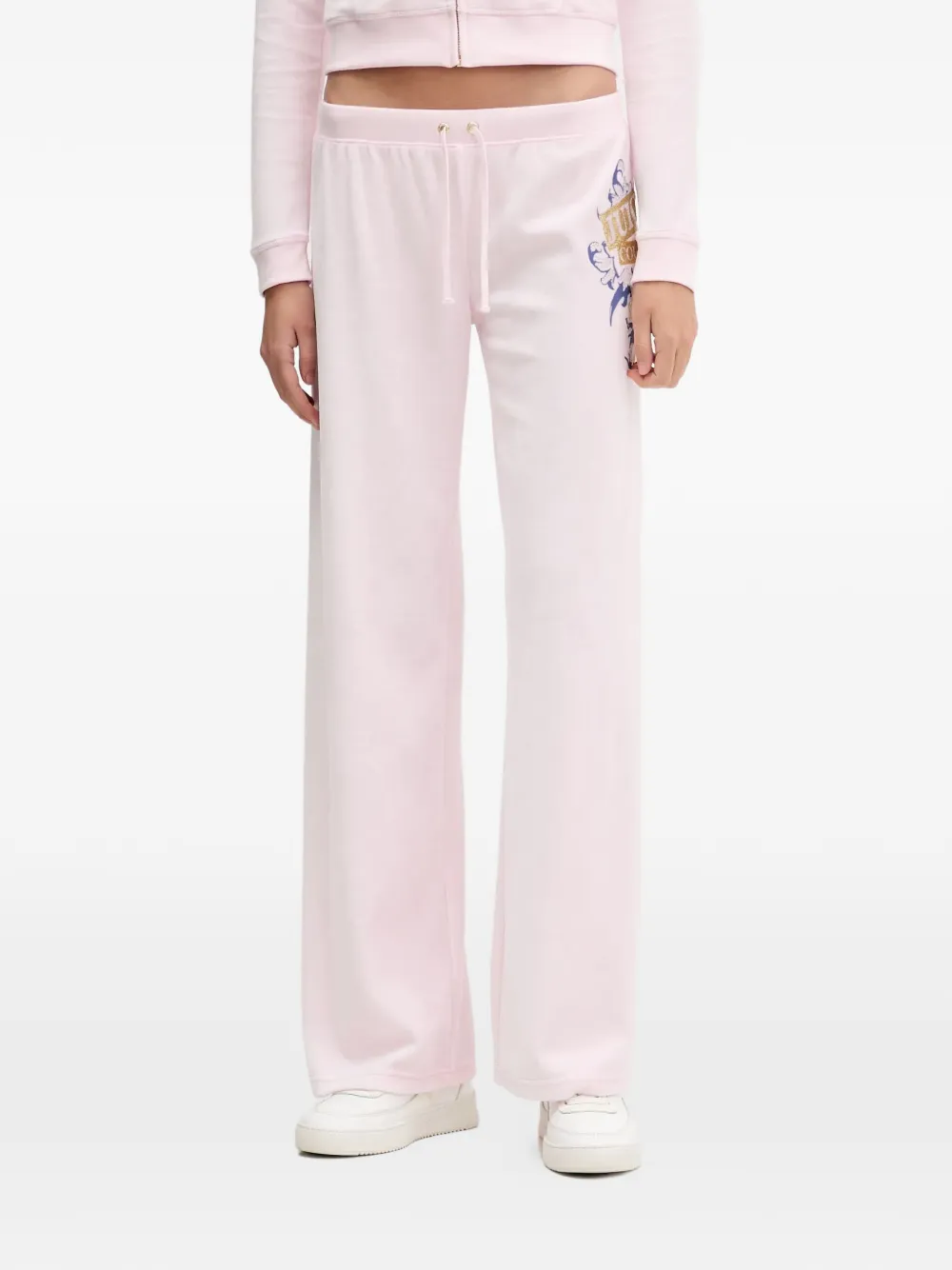 Juicy Couture side-graphic drawstring-waist track pants - Rosa