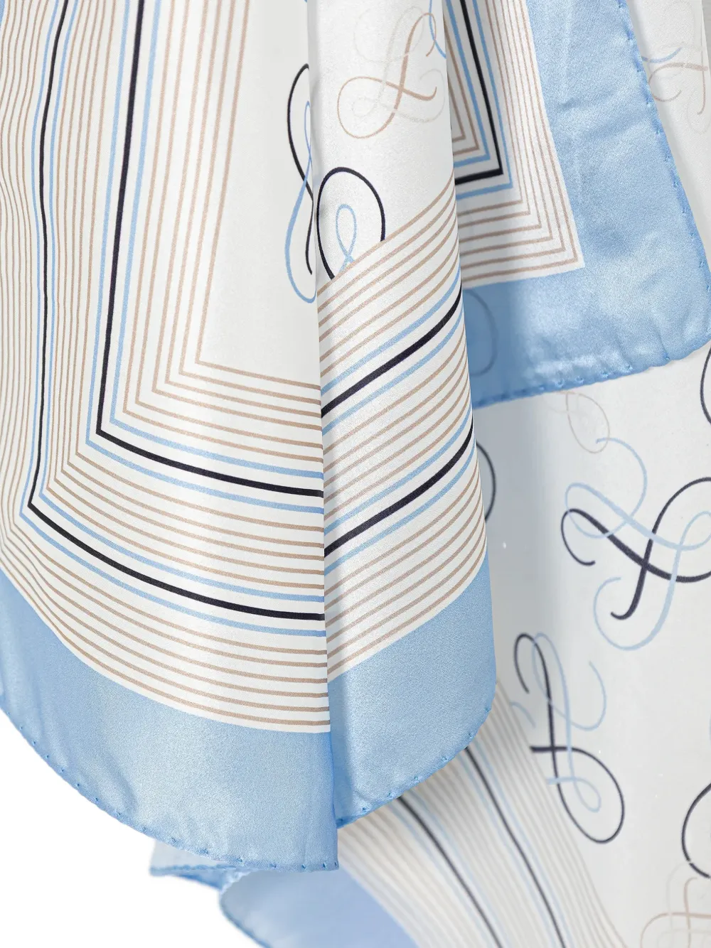  Luisa Spagnoli Rullante Silk Foulard - Blue 