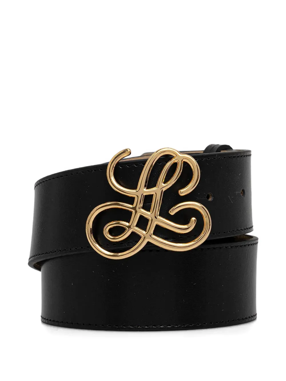 LUISA SPAGNOLI Danville logo buckle belt - Nero