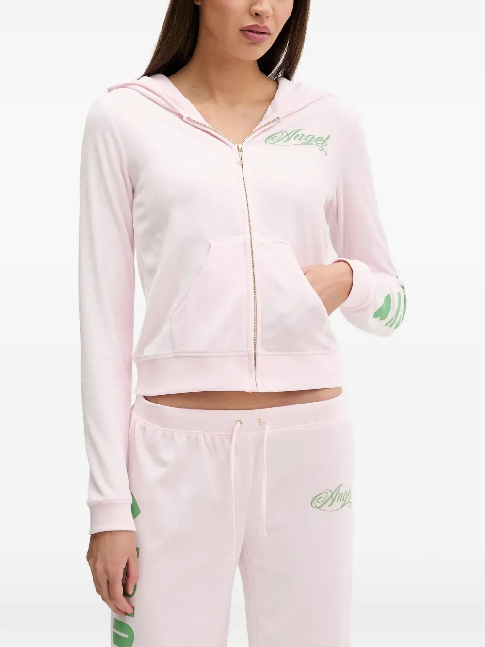 Juicy Couture Zipped Hoodie In Pink