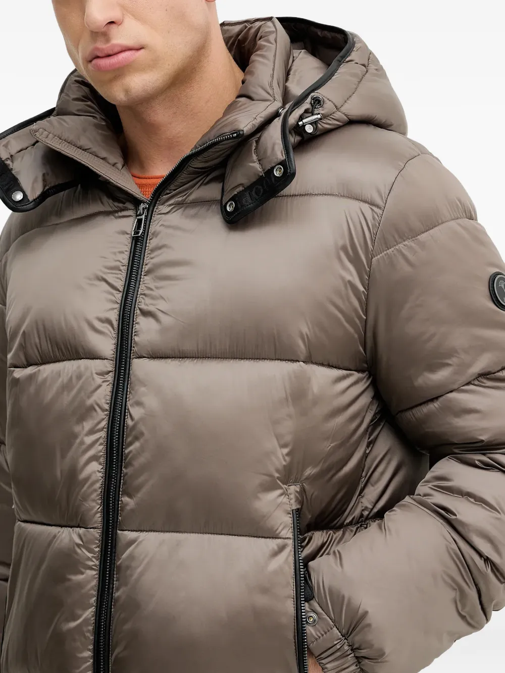Joop! Ambro donsjack met capuchon Beige