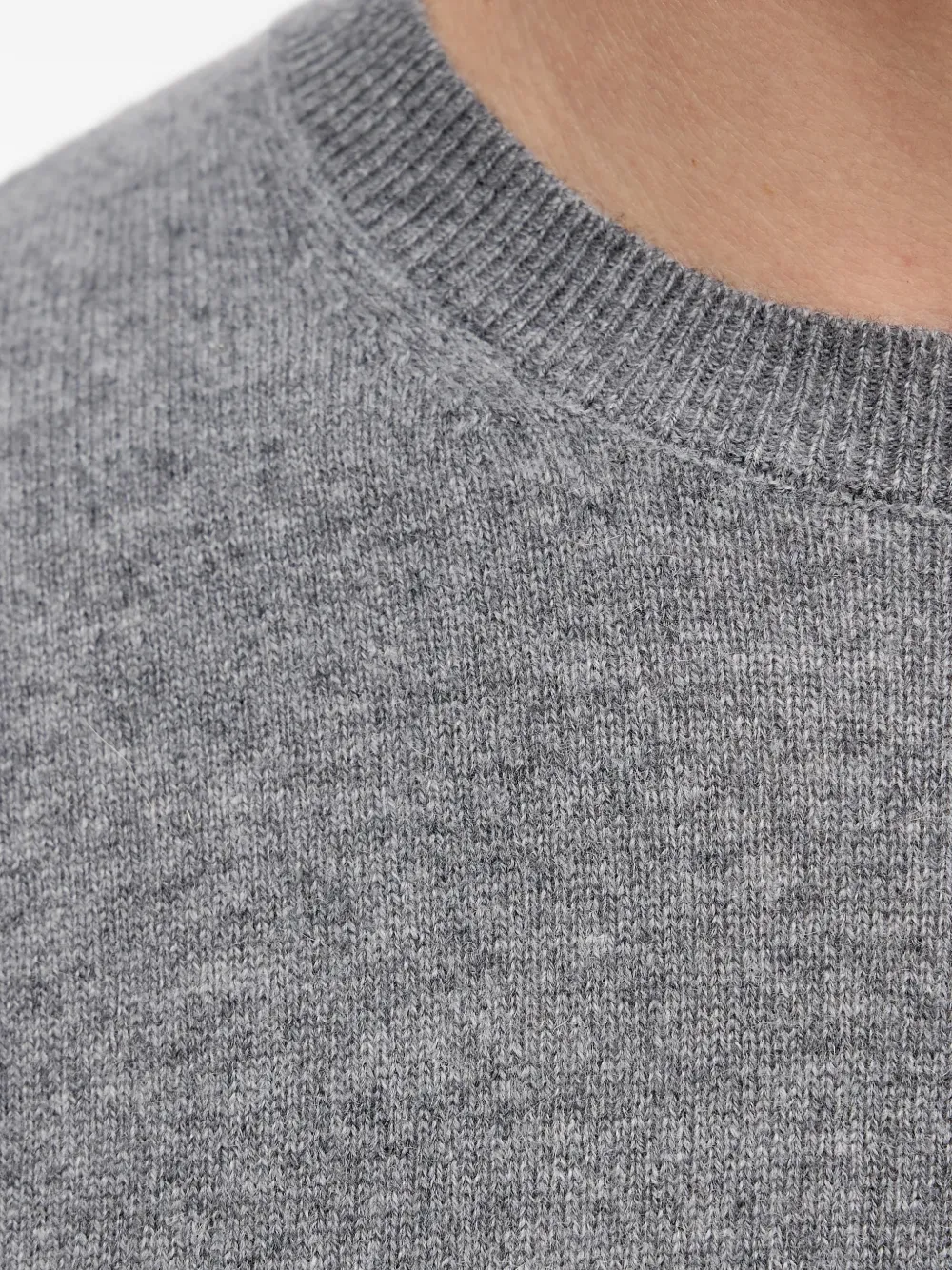 Benetton Geribbelde sweater met ronde hals Grijs