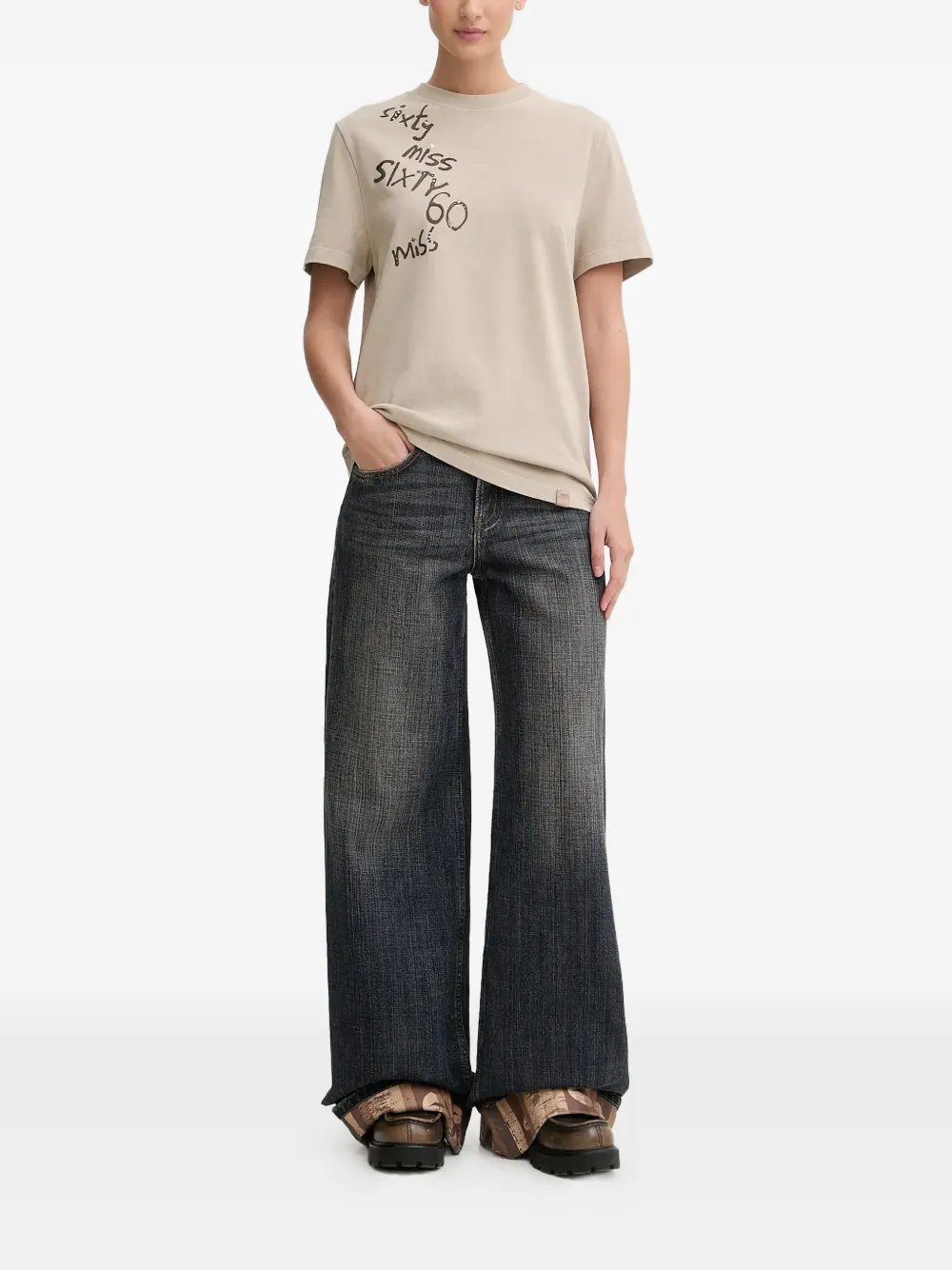  Miss Sixty Embroidered T-shirt - Neutrals 