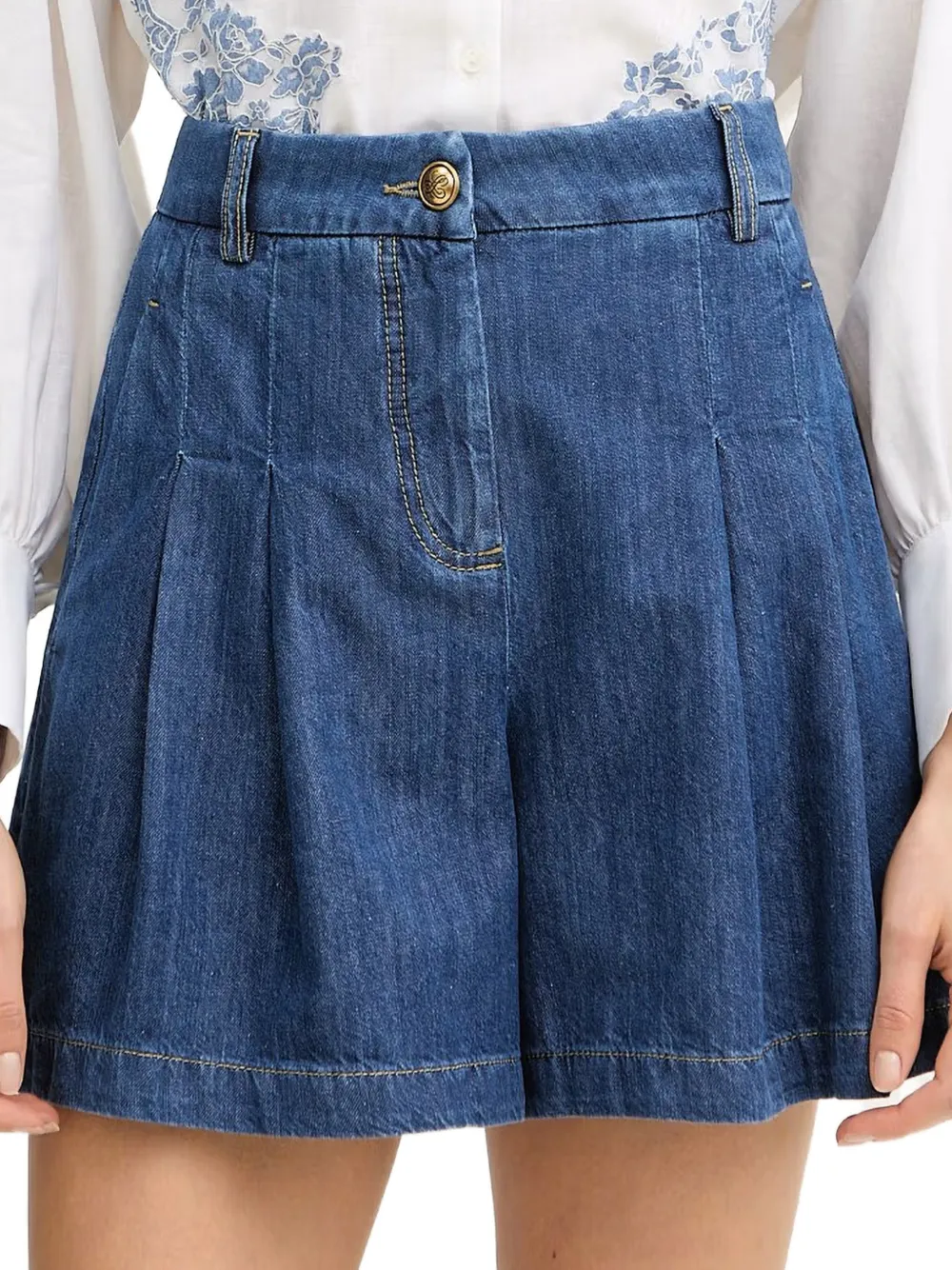 LUISA SPAGNOLI Altana denim culottes - Blue