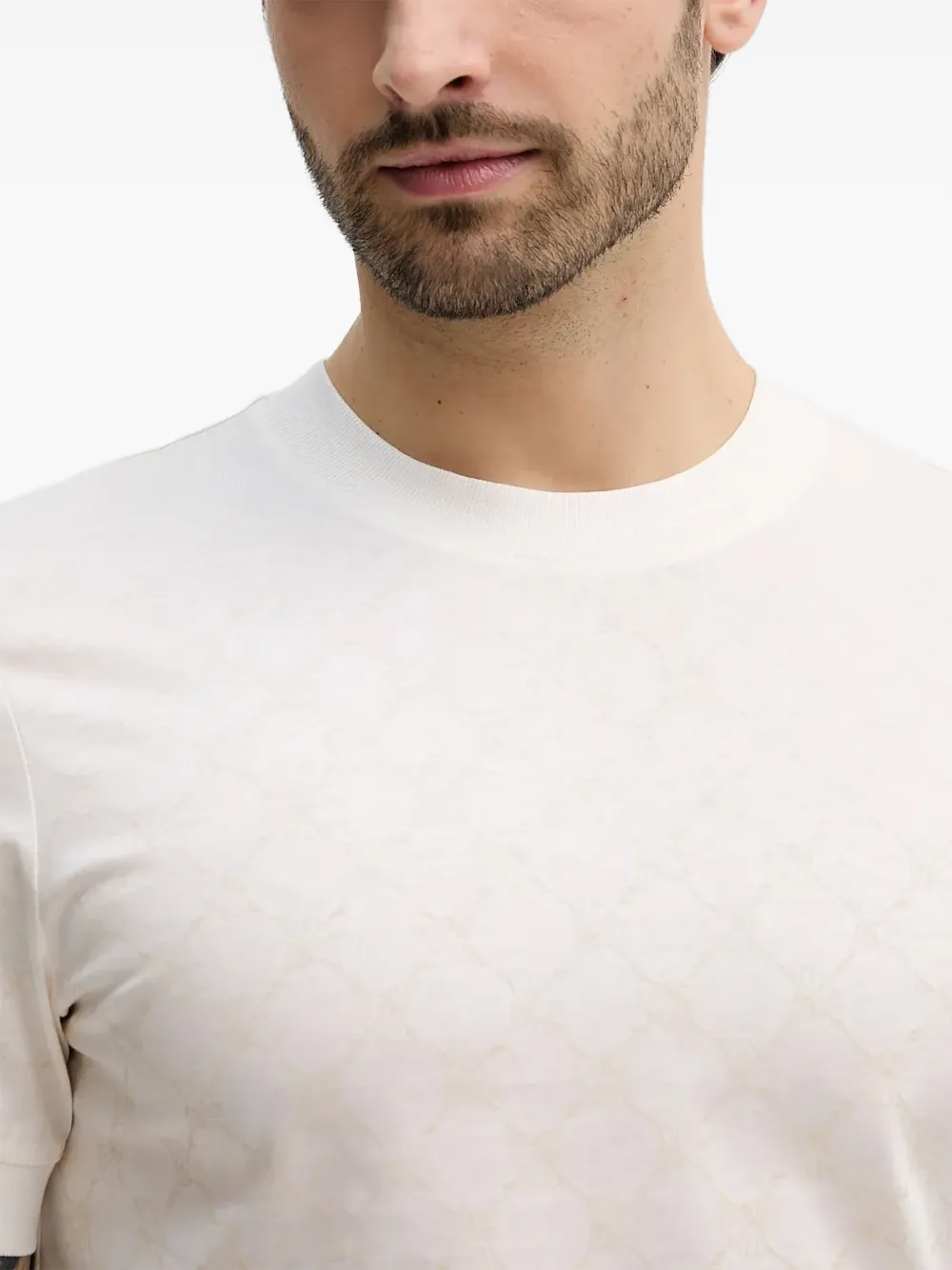 Joop! Davison T-shirt met patroon Beige