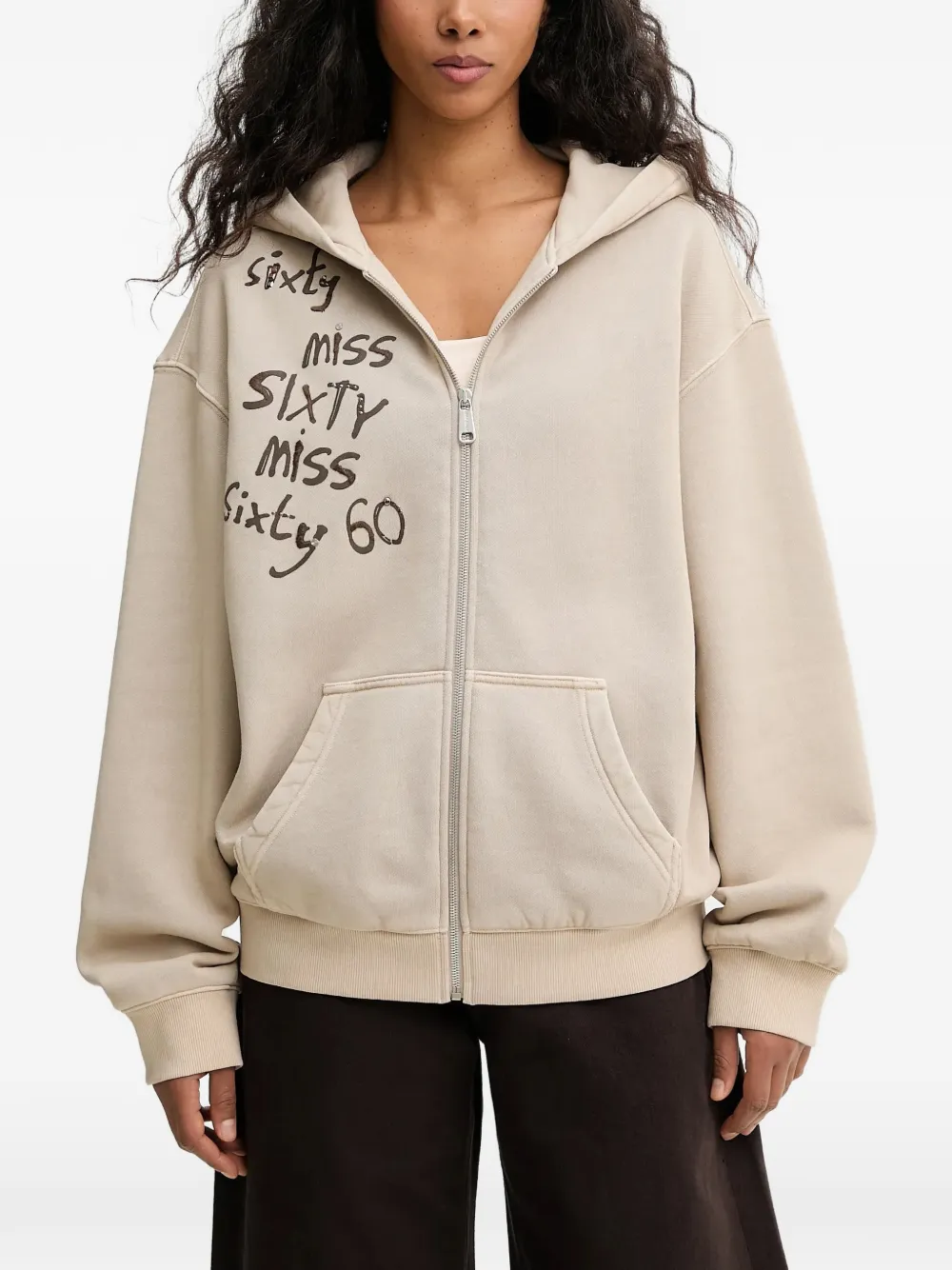 Miss Sixty zipped hoodie - Toni neutri