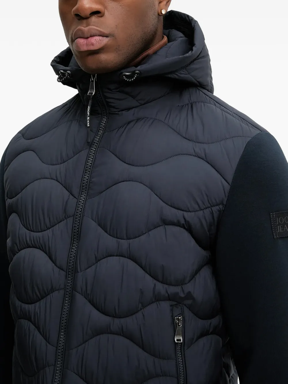 Joop! Gevoerd jack met capuchon Blauw