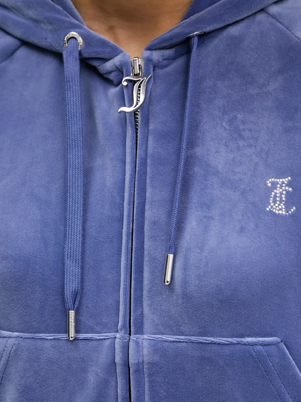 Juicy Couture Hoodie met rits Paars