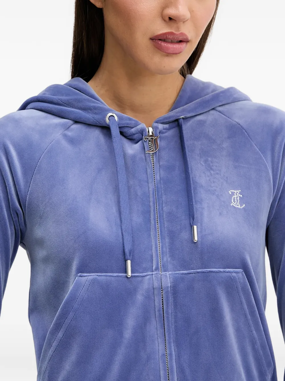 Juicy Couture Hoodie met rits Paars