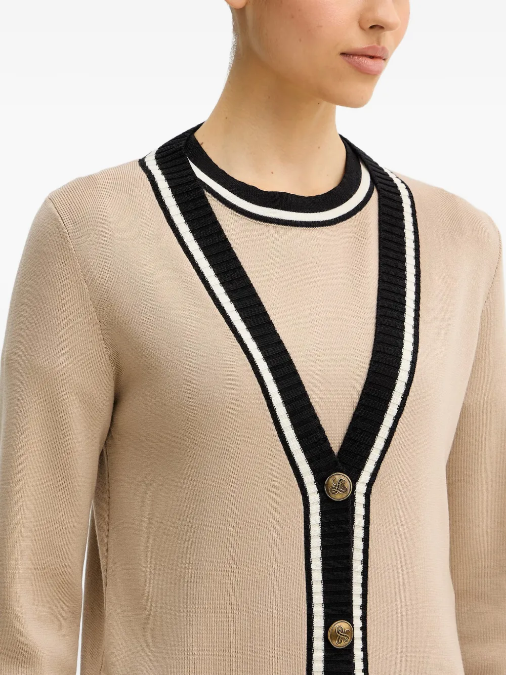 LUISA SPAGNOLI Marinetta lang vest Beige
