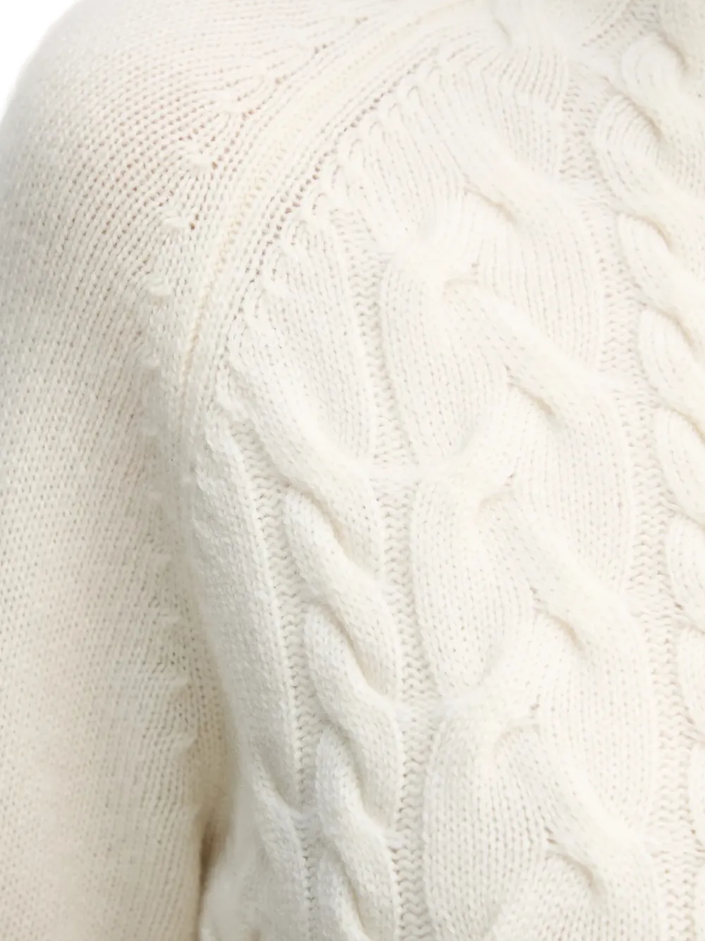 Benetton Kabelgebreide coltrui Beige