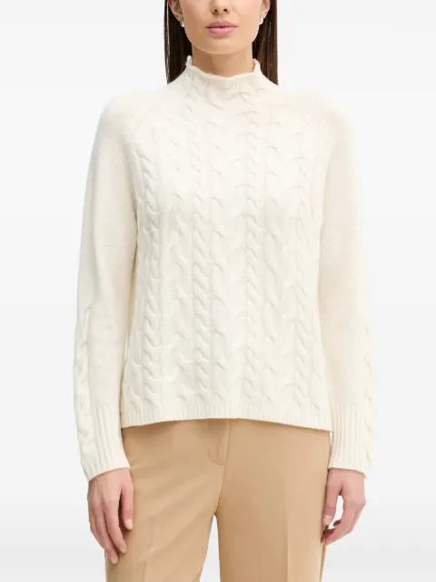 Benetton cable-knit roll-neck sweater