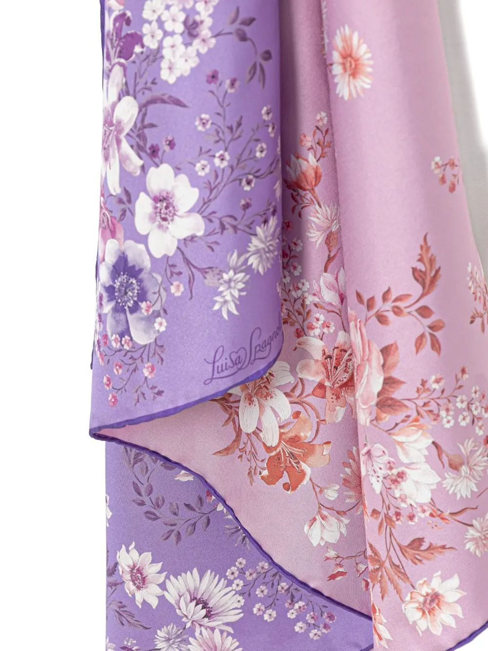  Luisa Spagnoli Risoluto Silk Foulard - Purple 