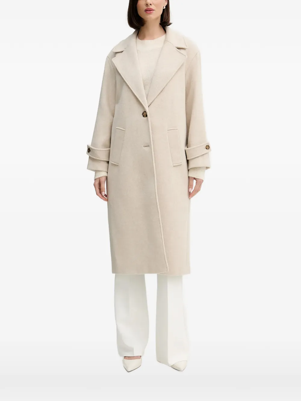 Pedro Del Hierro button-cuff coat - Toni neutri