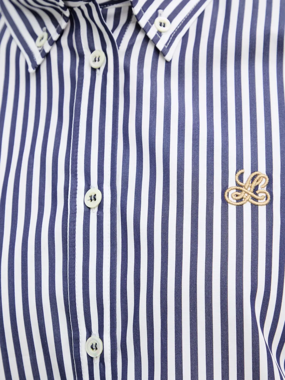 LUISA SPAGNOLI Barratura button-down blouse met borduurwerk Blauw