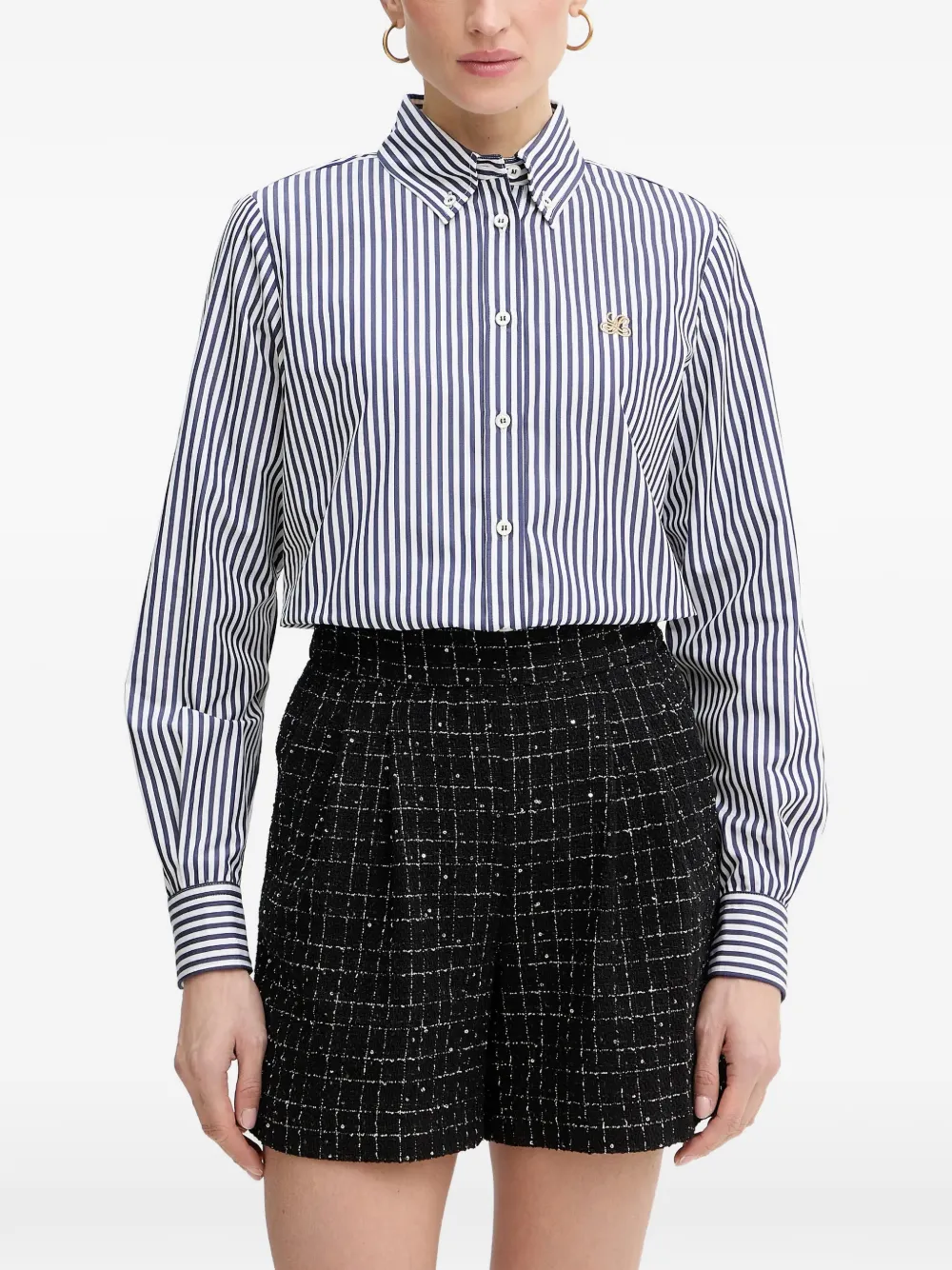 LUISA SPAGNOLI Barratura embroidered button-down shirt - Blu