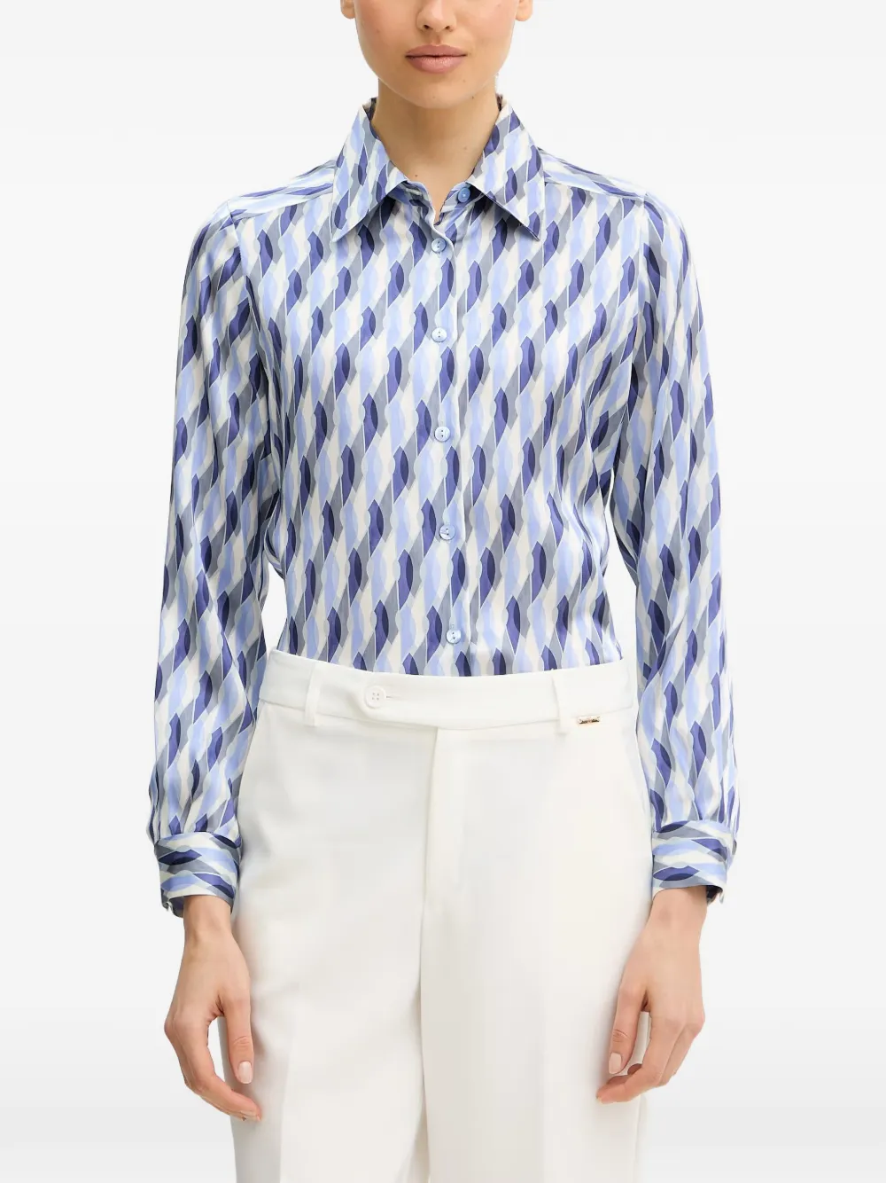 LUISA SPAGNOLI Belpasso pure silk shirt - Blu