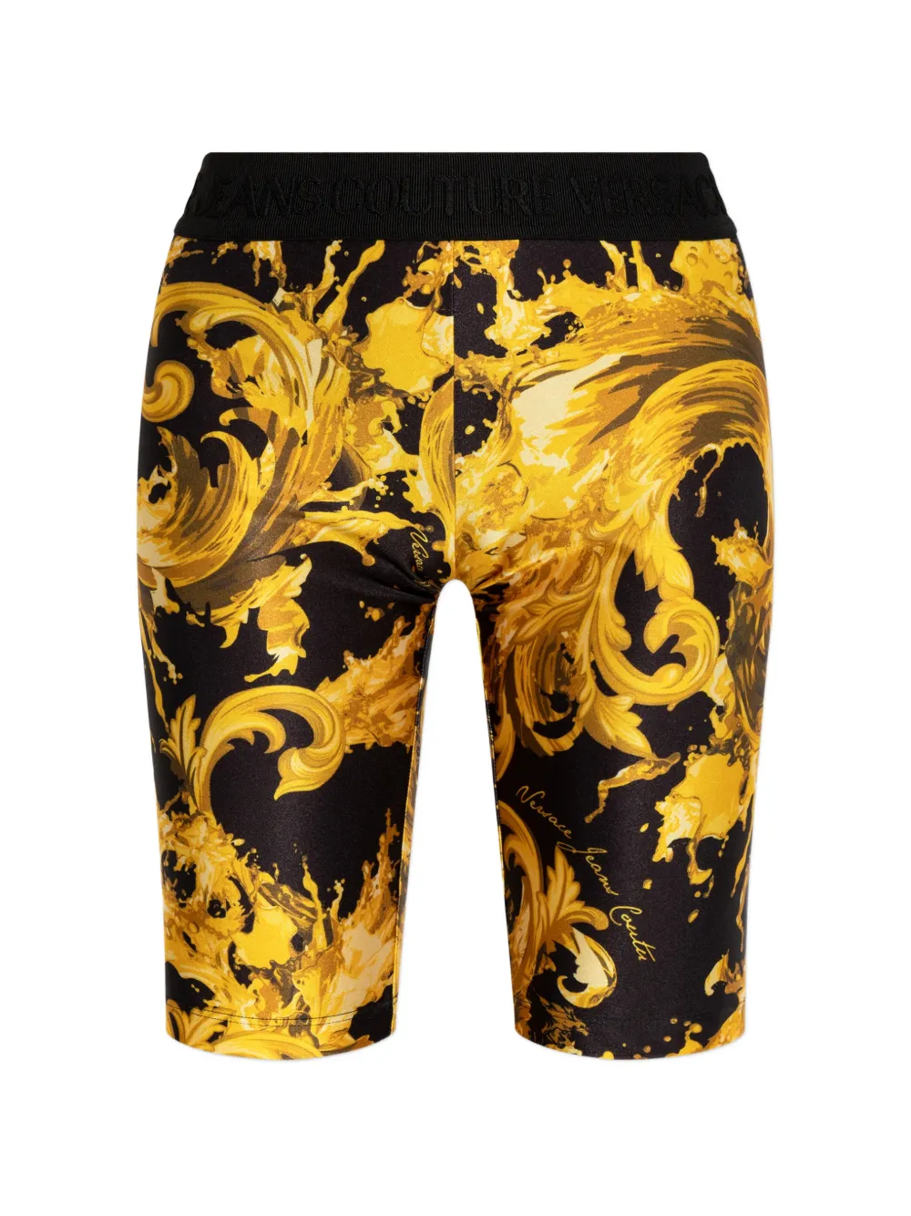 Versace Jeans Couture baroque-printed legging shorts - Oro