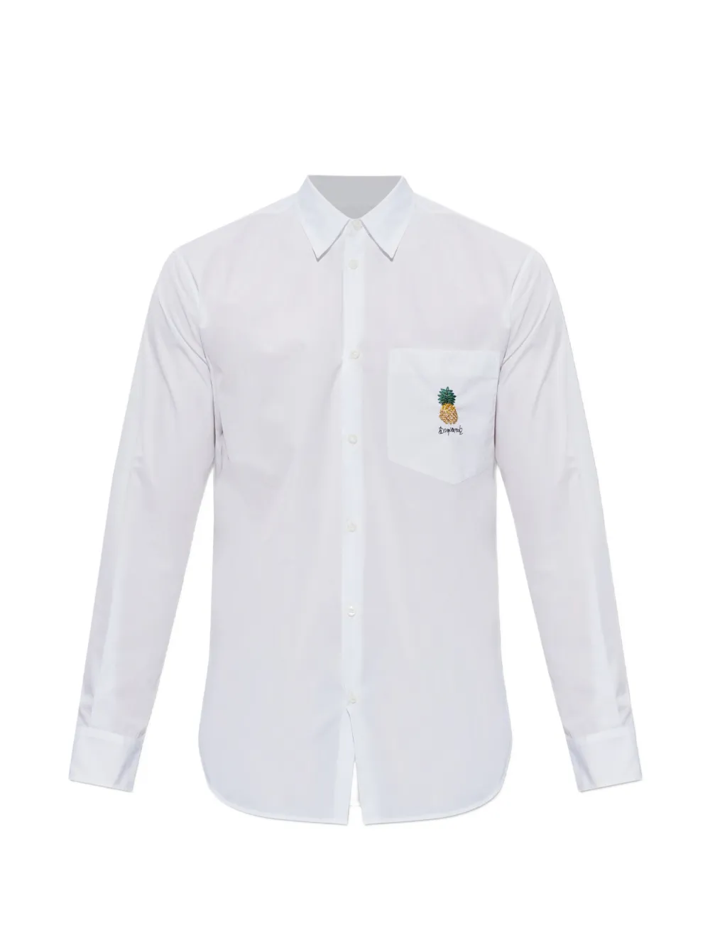 DSQUARED2 pocket pineapple-embroidery shirt - Bianco