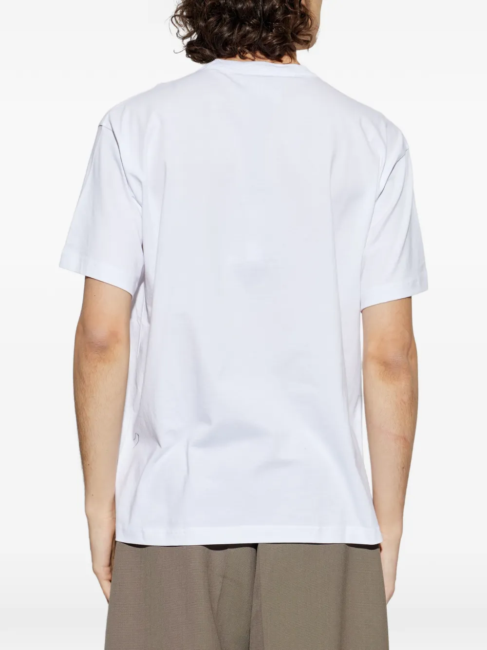 Versace Jeans Couture Katoenen T-shirt met logo Wit