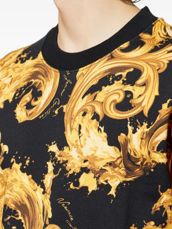 Versace Jeans Couture バロックプリント スウェットシャツ | ブラック 
