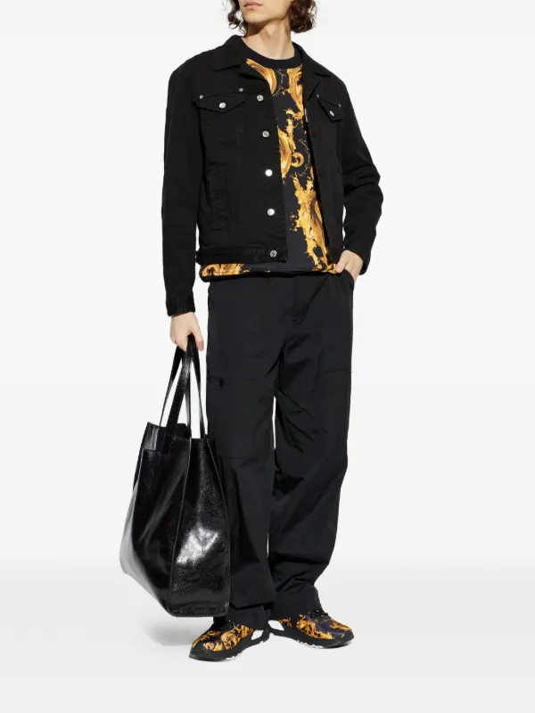 Versace Jeans Couture バロックプリント スウェットシャツ | ブラック 