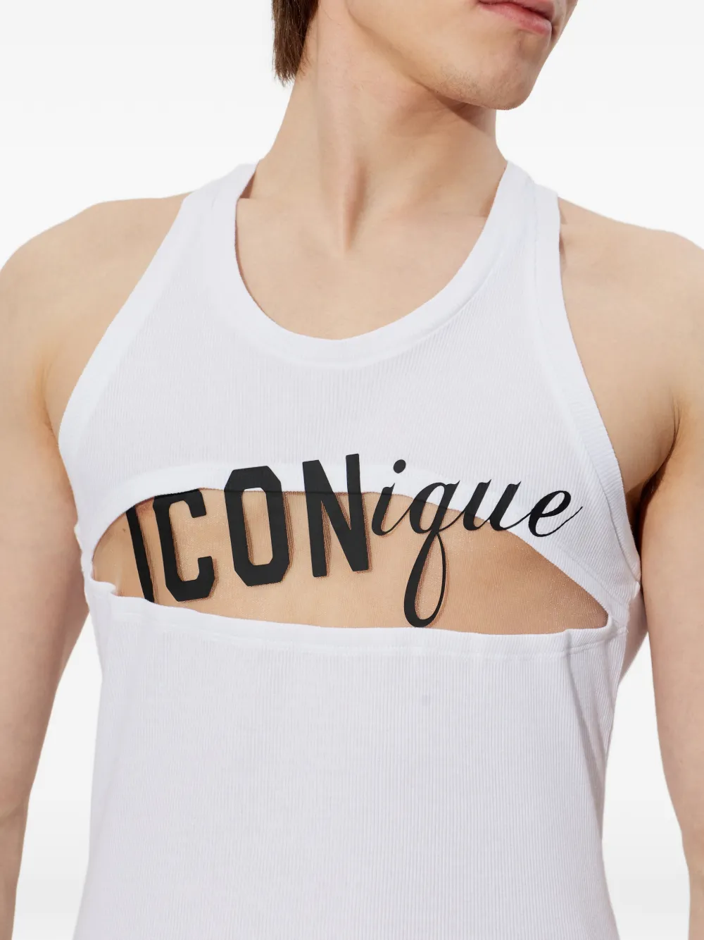 DSQUARED2 Gilet met uitgesneden details Wit