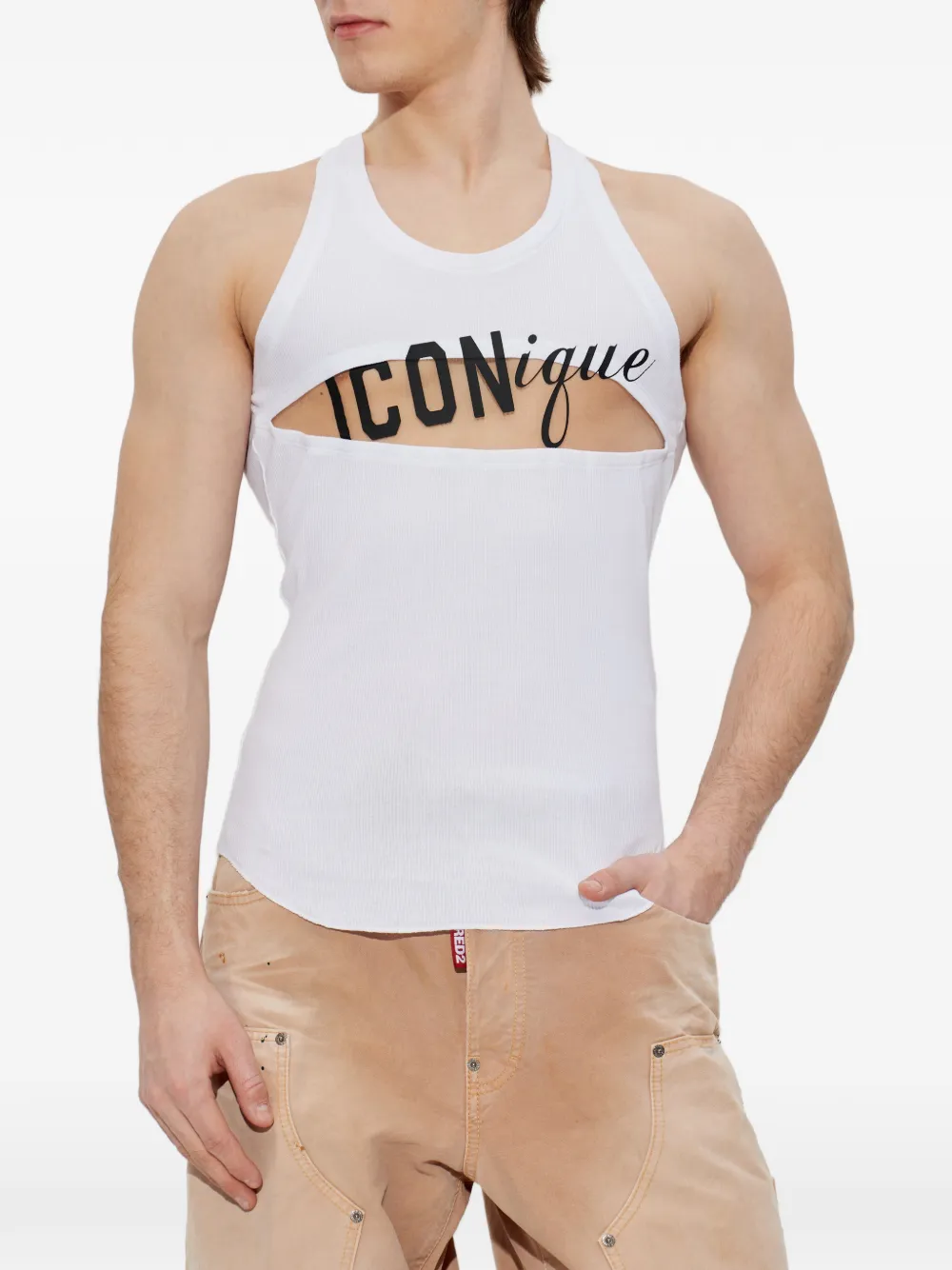  Dsquared2 Cut-out Vest - White 