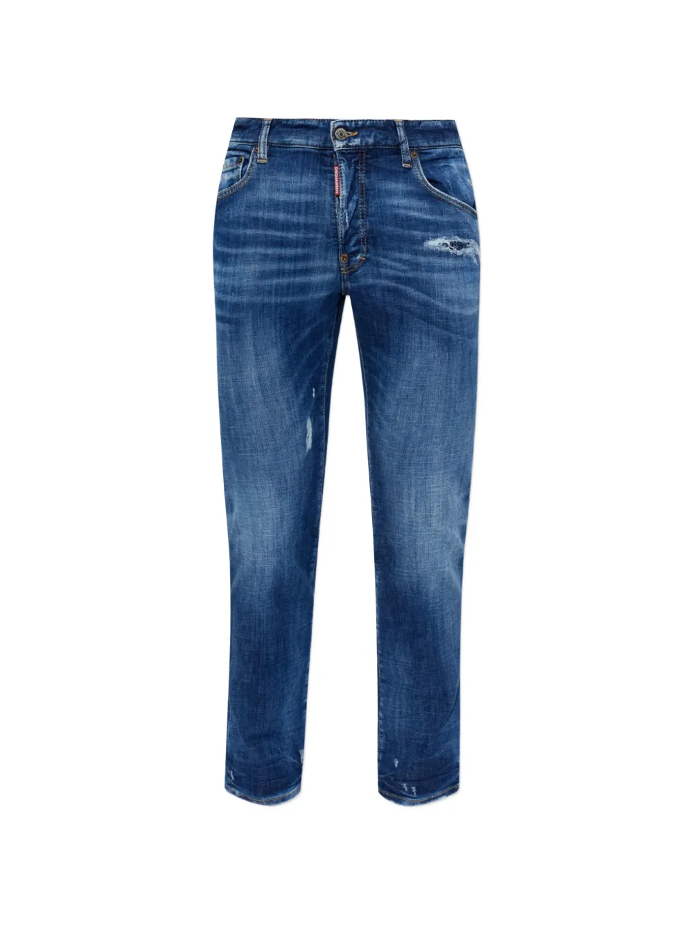 DSQUARED2 straight-leg distressed jeans - Blu