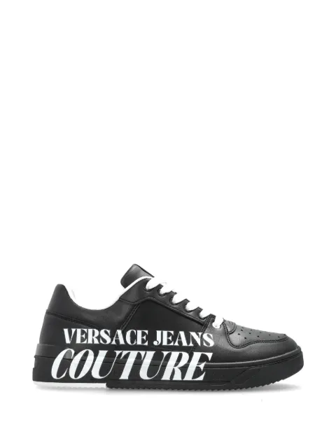 Versace Jeans Couture logo-print leather sneakers