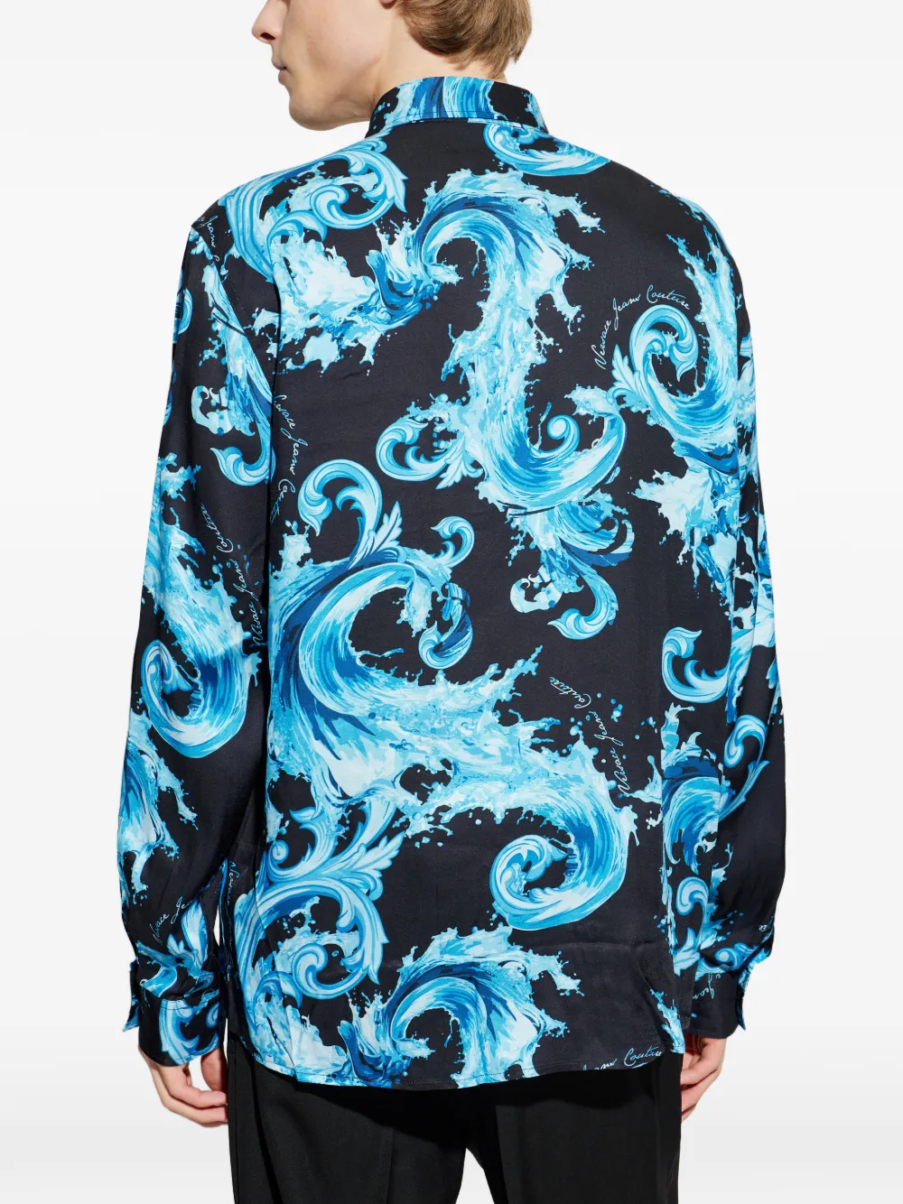 Versace Jeans Couture Overhemd met patroon Zwart