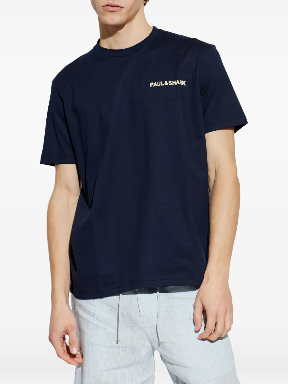 Paul & Shark T-shirt met logodetail Blauw