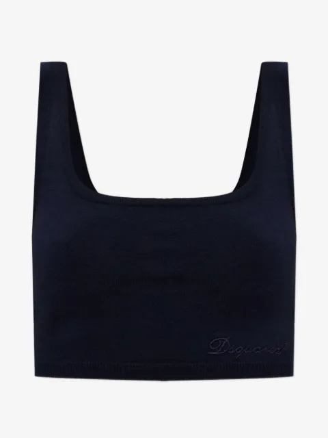 DSQUARED2 embroidered crop top