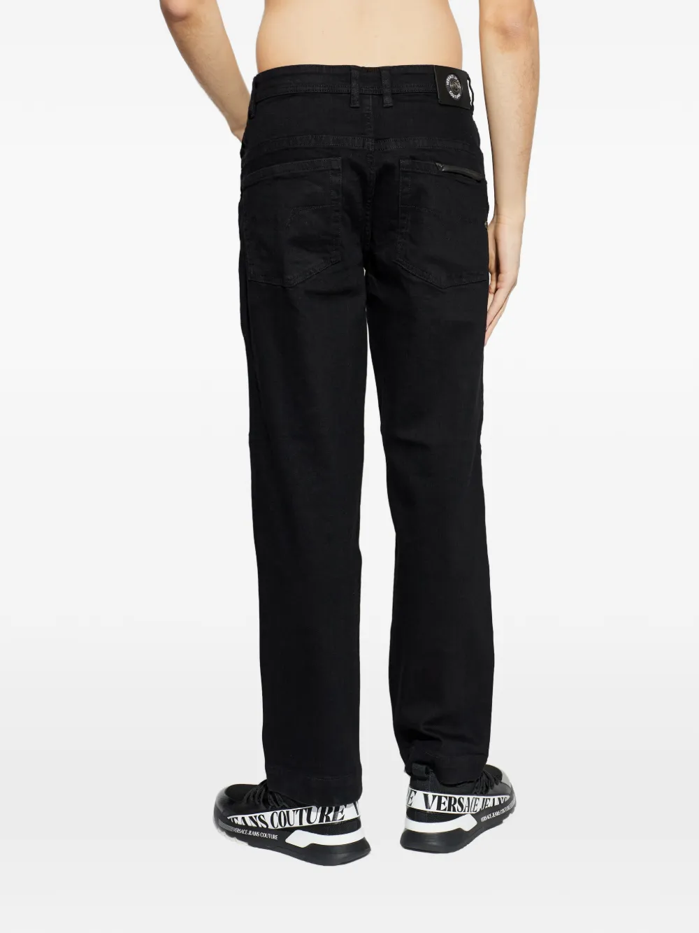 Versace Jeans Couture Jeans met logopatch Zwart