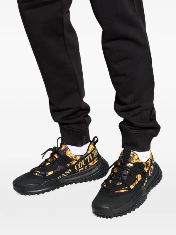 VERSACE JEANS COUTURE ブラックスニーカー　美品 Versace Jeans Couture レースアップ スニーカー | ブラック | FARFETCH JP