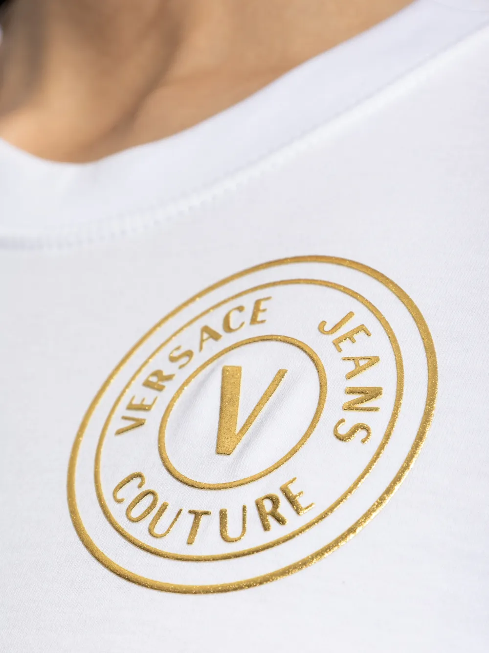 Versace Jeans Couture Jurk met korte mouwen Wit