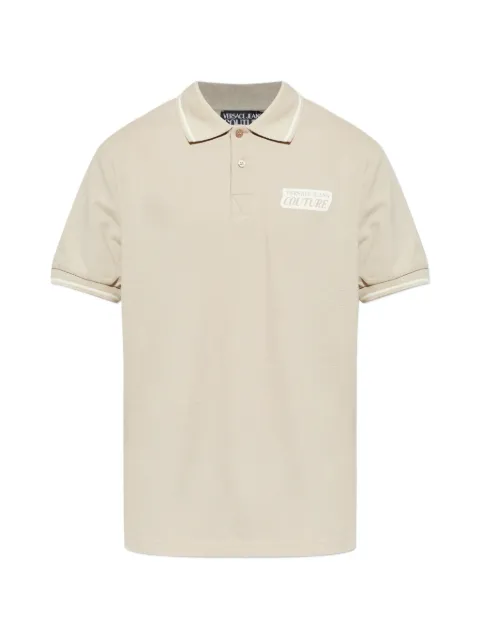 Versace Jeans Couture tipped logo polo shirt